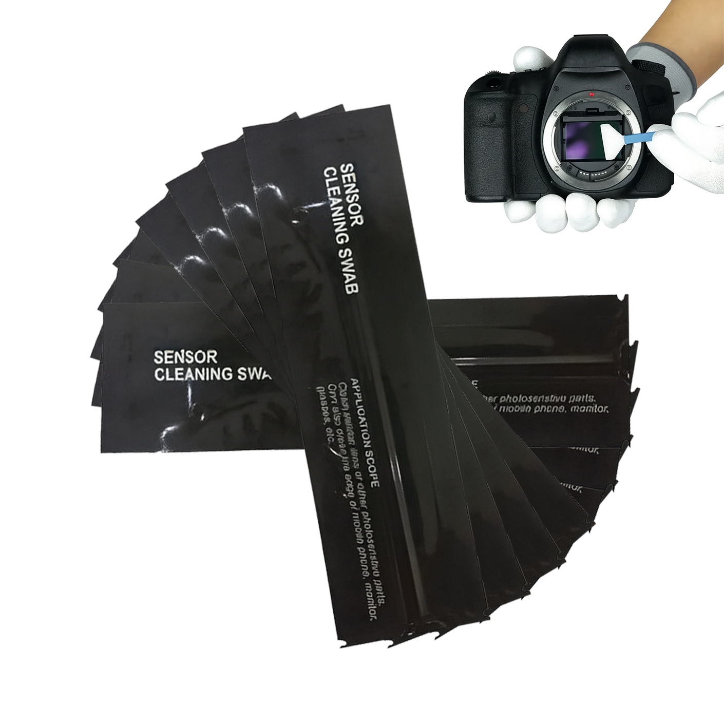 e2c83a5f-8272-421a-a42f-2d0880b3017a copiar Kit 10 Cotonetes Limpeza De Lente E Ccd Sensor Câmeras Dslr - Imagem 1